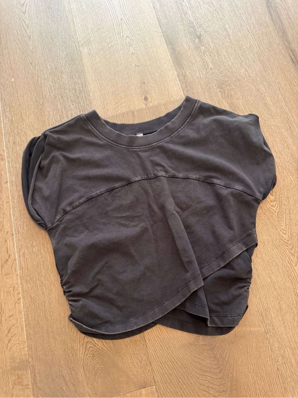 FP Movement by Free People Black Crew Neck crop Tee